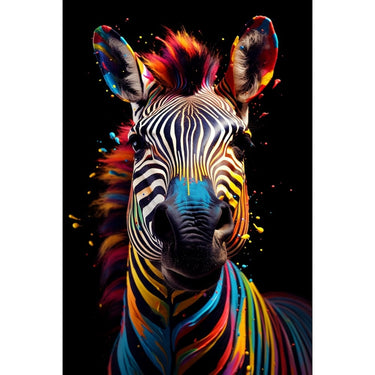 Tableau Zèbre de Cheval Coloré